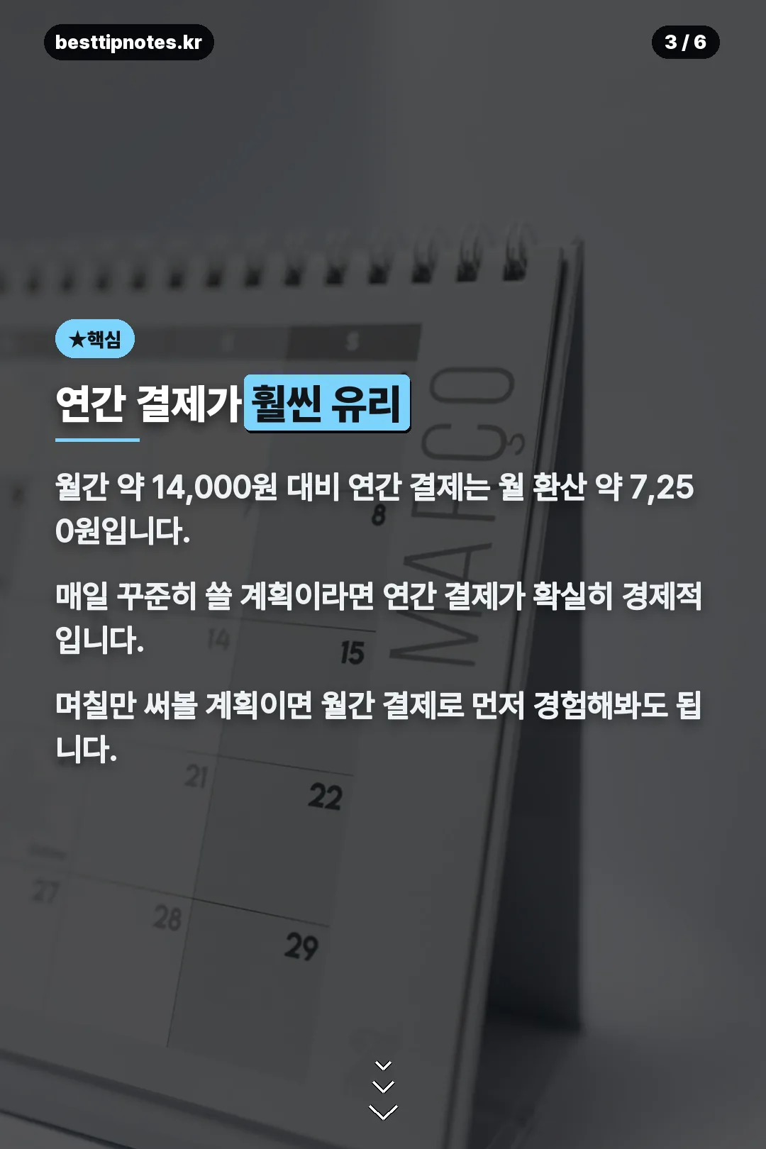 연간 결제 핵심