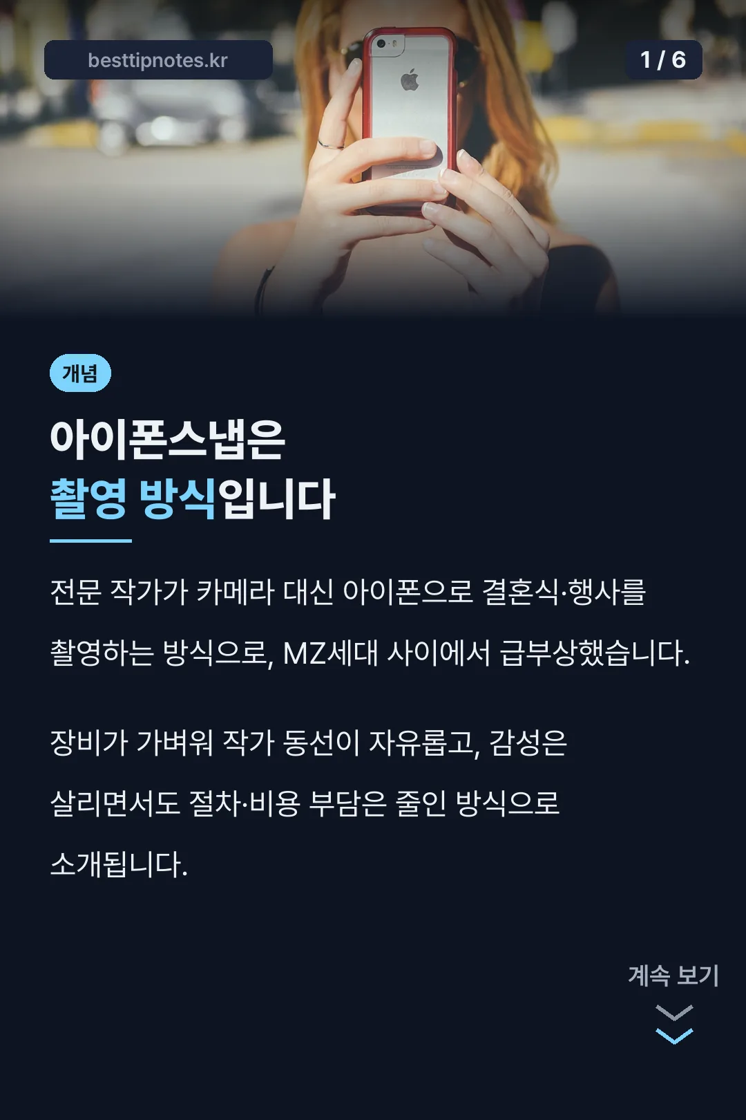 아이폰스냅의 촬영 방식