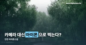 인천 아이폰스냅, 비용·섭외 경로 확인